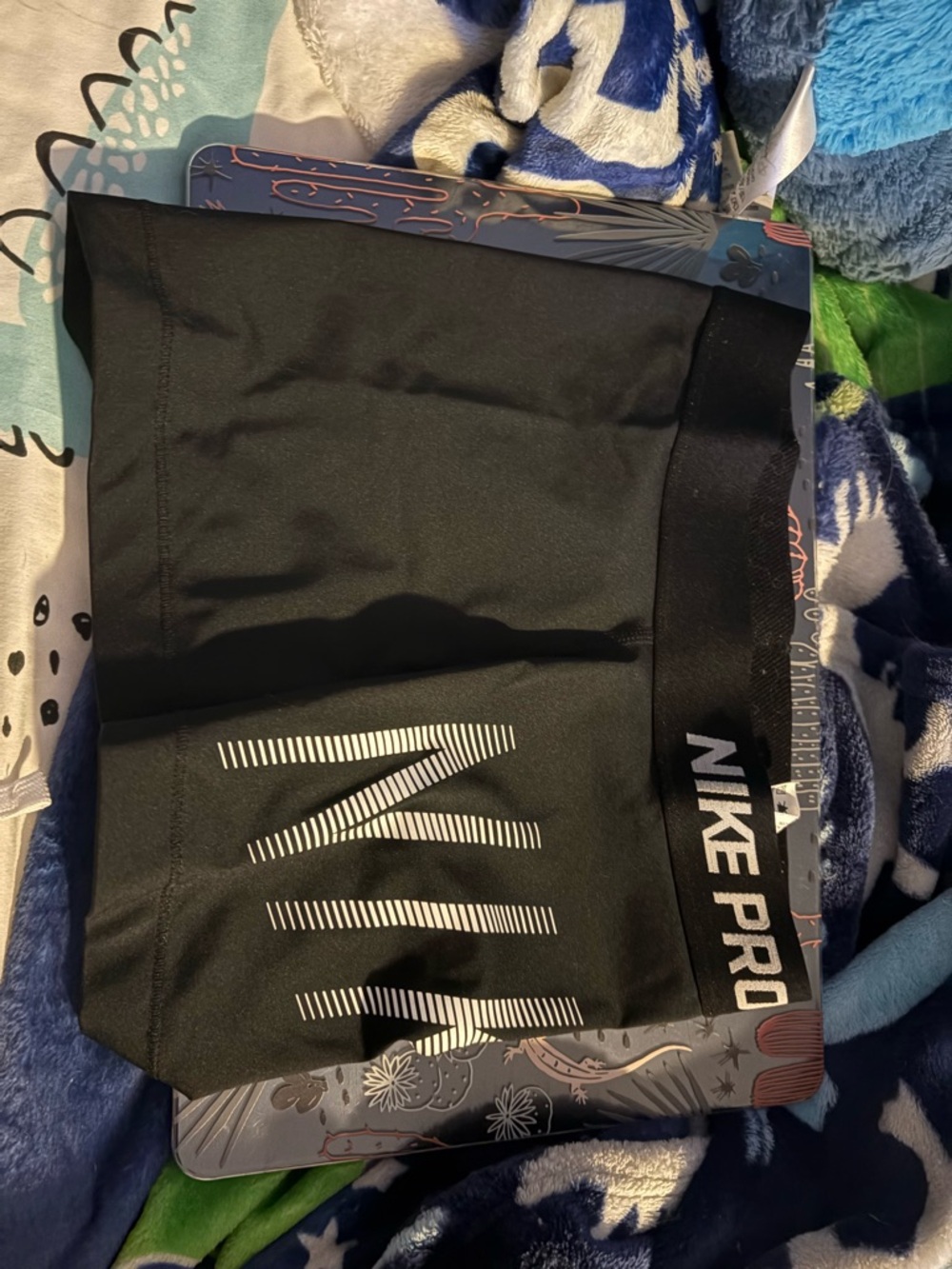 Nike Black Compression Training Shorts with White Logo